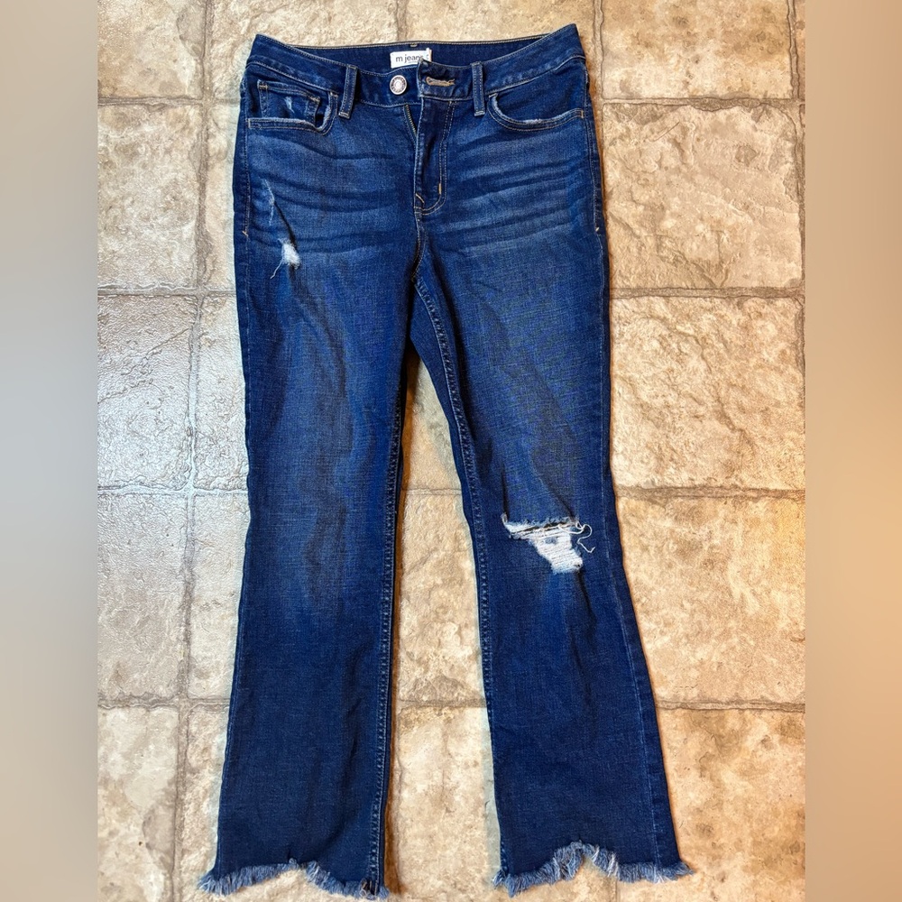 Maurice’s M Jeans Kickboot Ankle High Rise Fringe Jeans